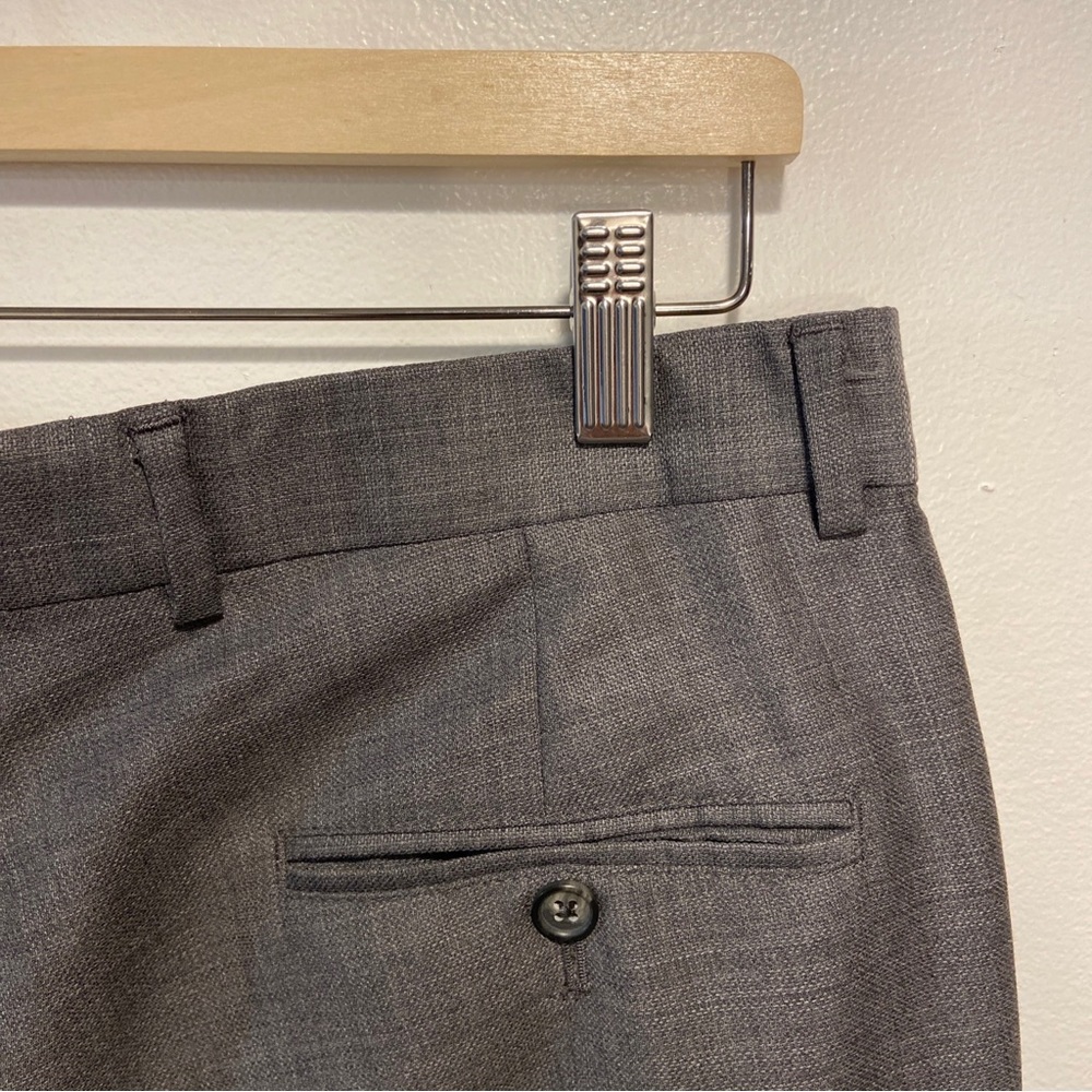 Brooks Brothers Gray Read 1865 Merino Wool Milano Fit Dress Pants Men 30x32.